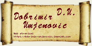 Dobrimir Umjenović vizit kartica